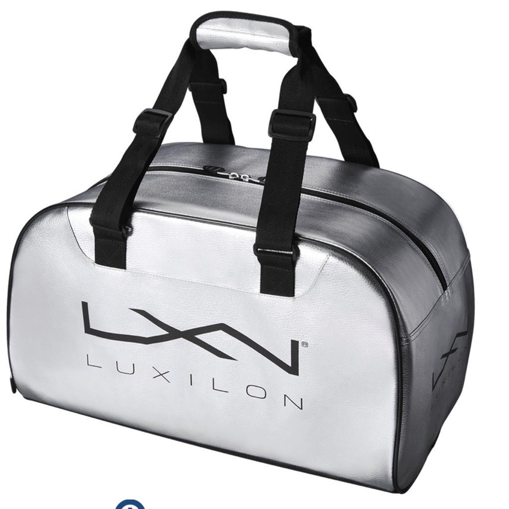 Luxilon silver tennis bag brand new